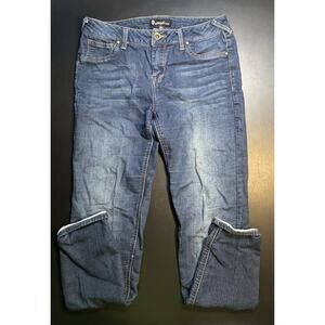 Contemporary Style Signature Studio Women’s Skinny Jeans Size 4 Blue Rolled Cuff